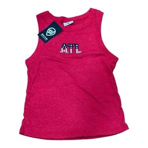 Where I’m From ATL Graphic Tank Top Red USA Made Medium NWT Atlanta Georgia